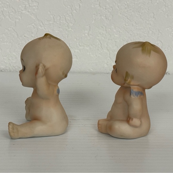 Vintage KEWPIE 3β Bisque Dolls | Set of TWO | Waving and Sad Sitting Dolls EUC - Picture 7 of 16